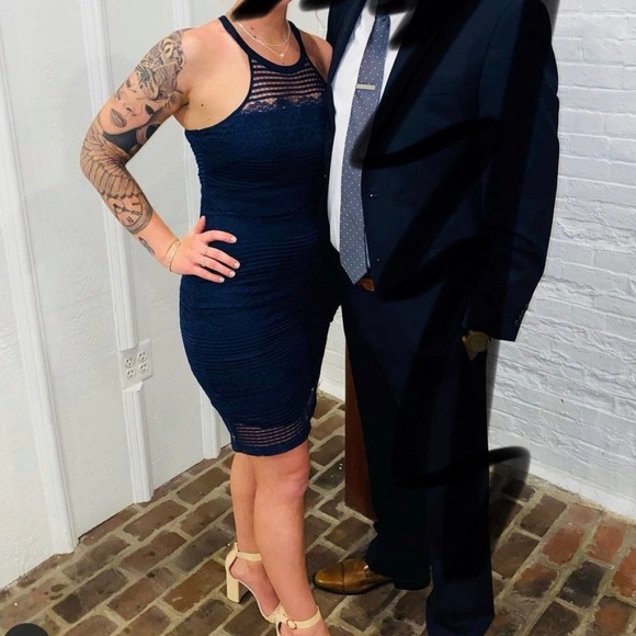 Blue midi dress - Picture 1 of 3